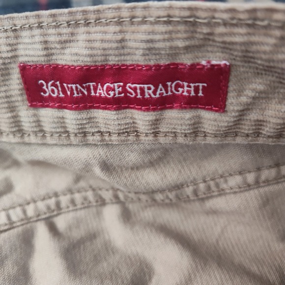 Lucky Brand 32 32 pants corduroy tan preppy straight career casual interview - Picture 3 of 10